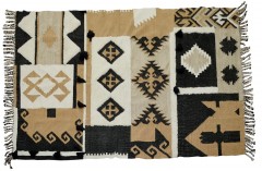 RUG COTTON INKA BEIGE BLACK 